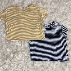 2 cotton on cropped T-shirt’s